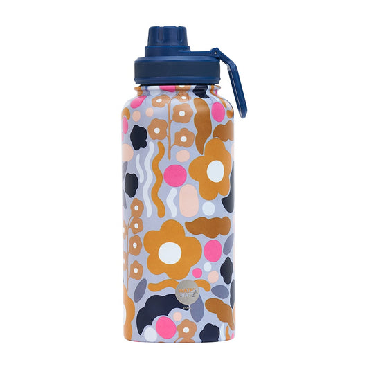 Watermate Stainless Floral Puzzle Mustard 950ml