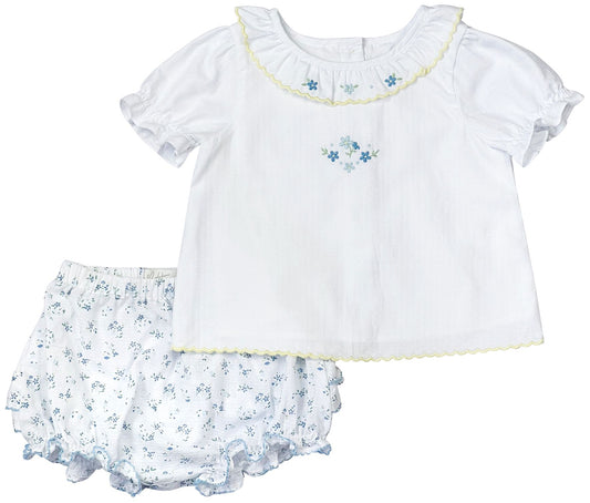 Blue Ditsy Baby Set