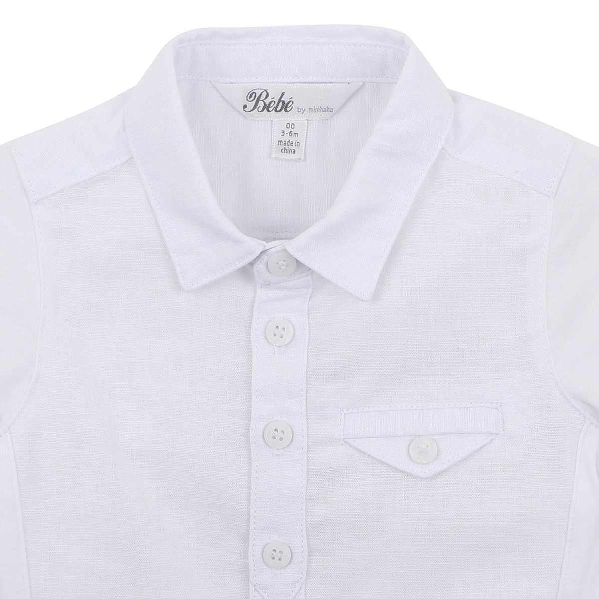 Edward Knit Linen Shirt White