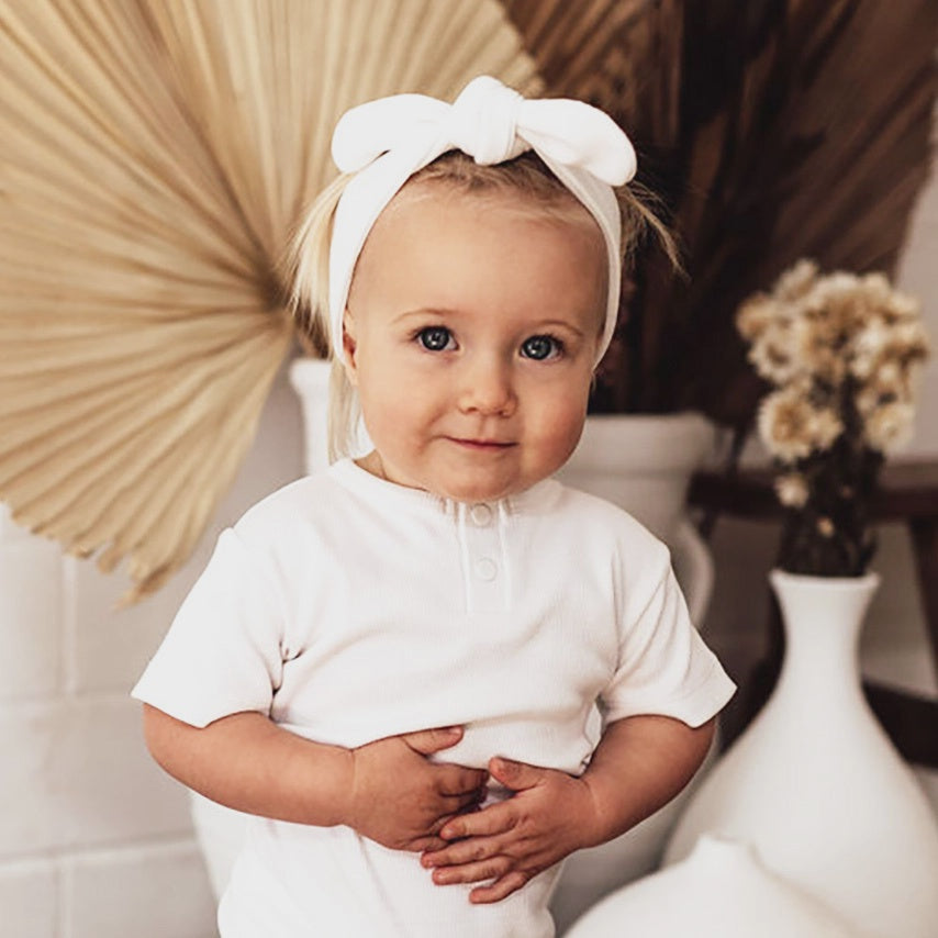 Milk Topknot Headband