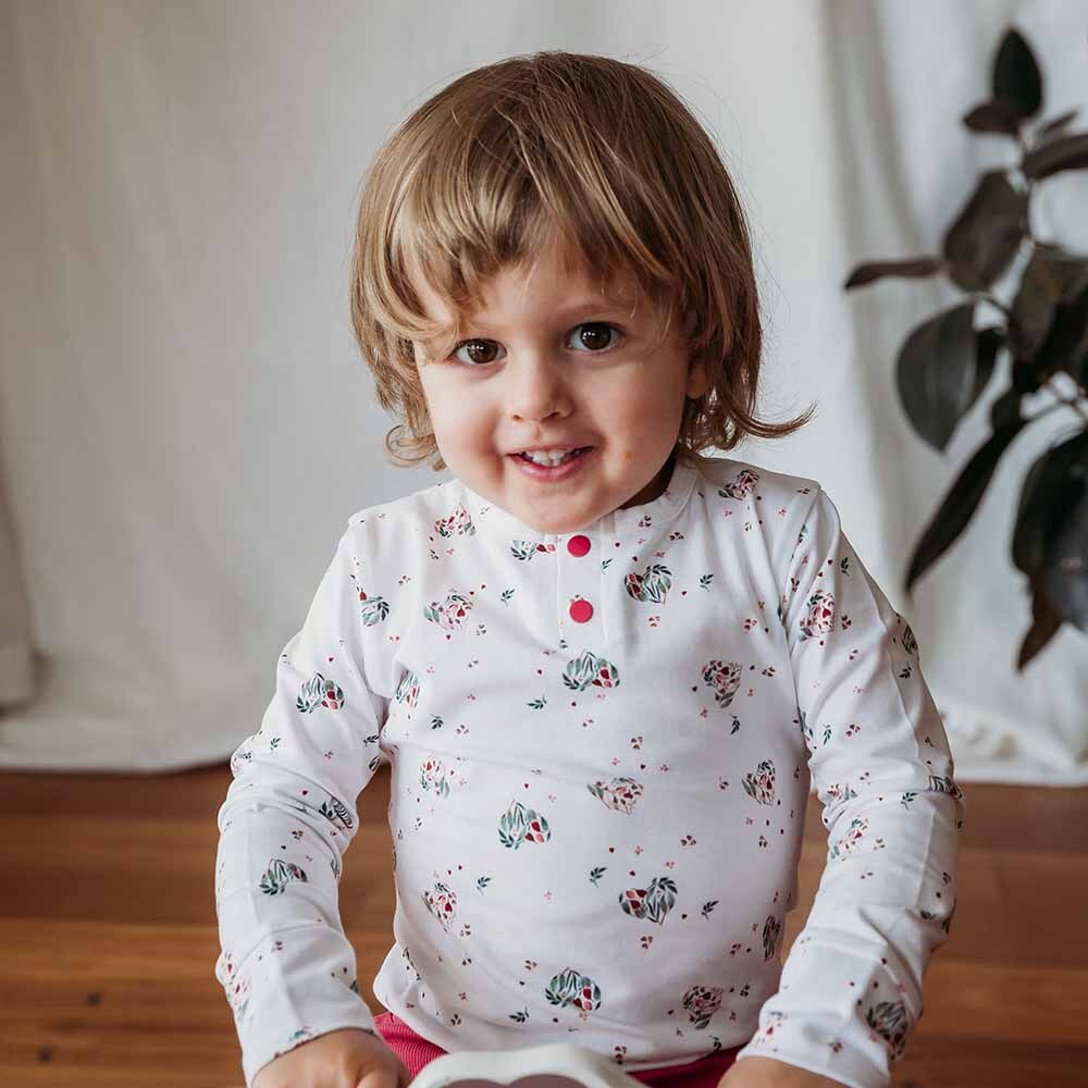 Heart Long Sleeve Organic Bodysuit