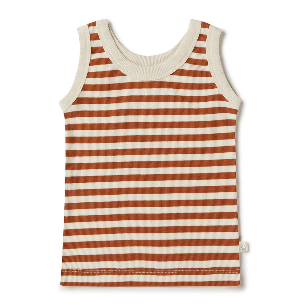 Biscuit Stripe Singlet