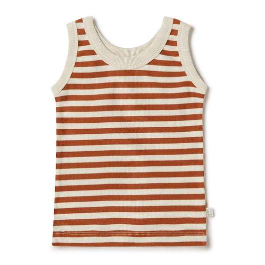 Biscuit Stripe Singlet