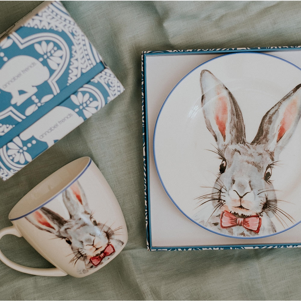 Ceramic Plate - Bunny Blue