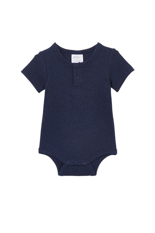 Indigo Rib Bubbysuit