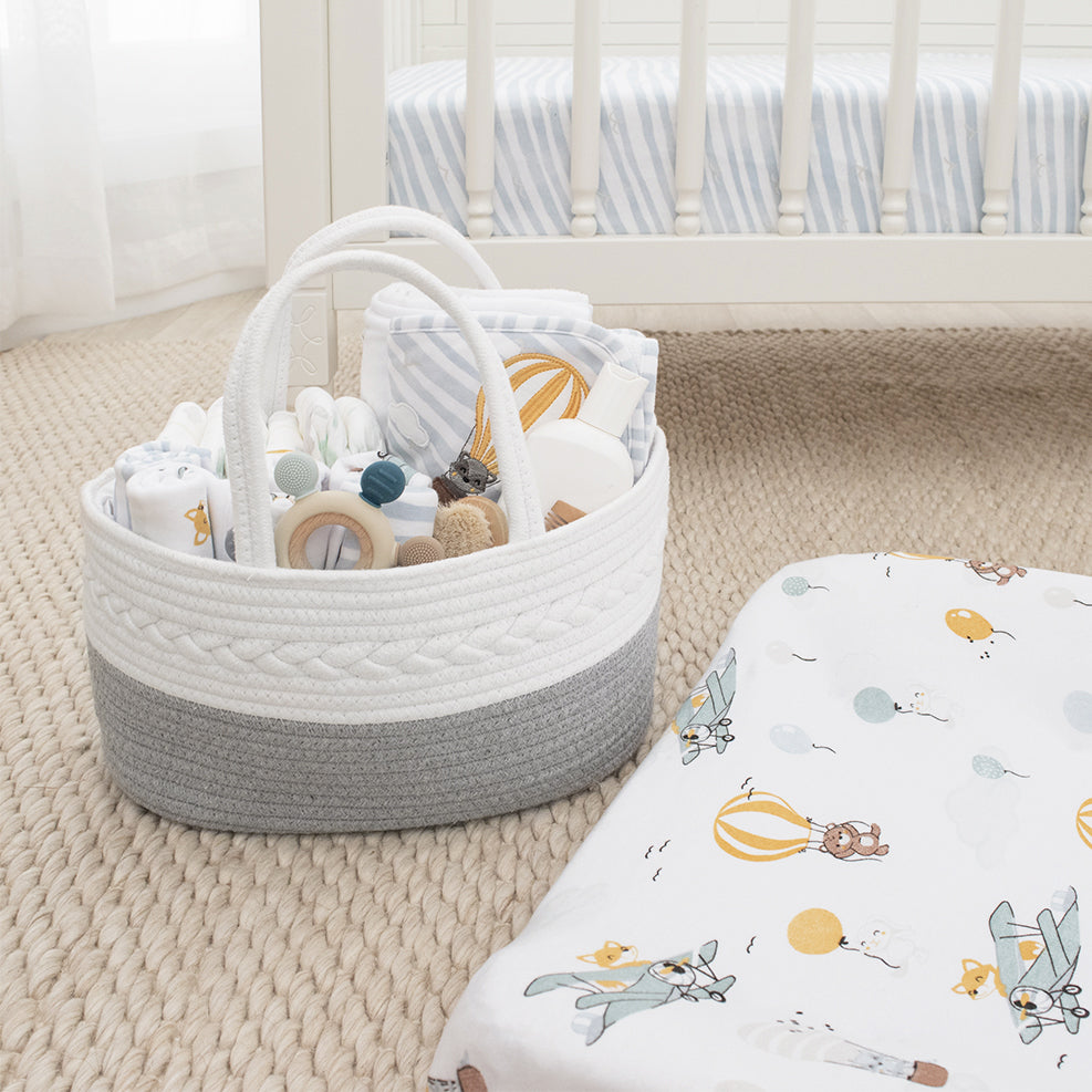 Nappy Caddy Grey/White