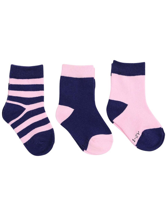 Essentials 3pk Socks Pink