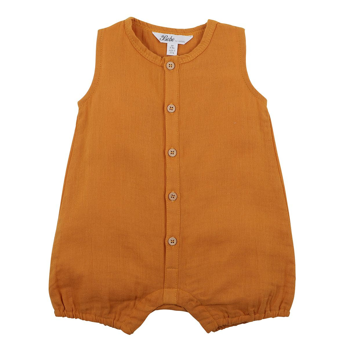 Riley Woven Romper Mustard