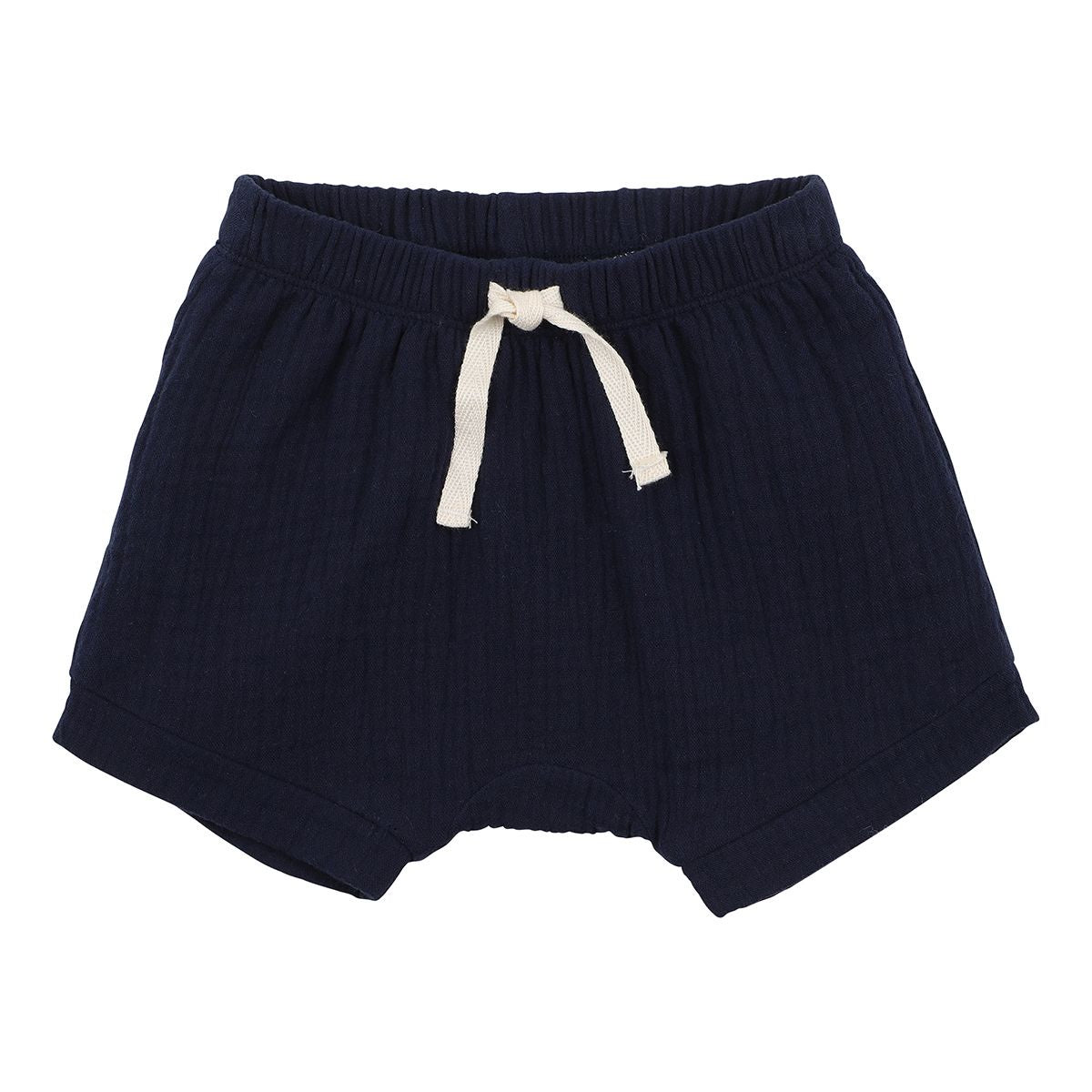 Navy Crinkle Short