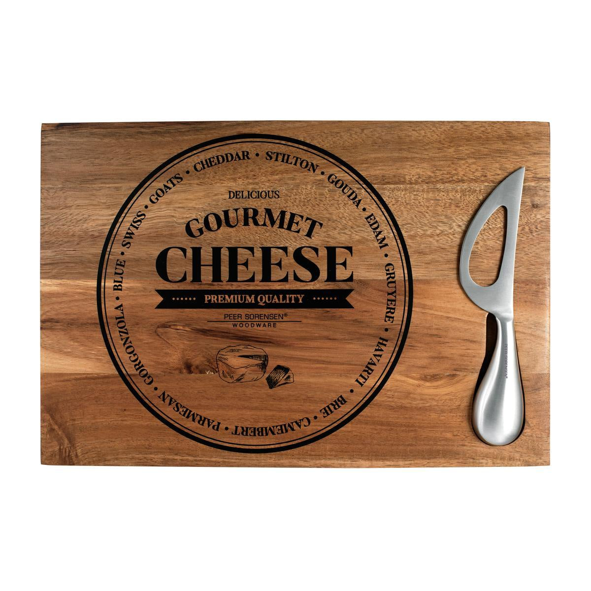 Rect Cheese Board and Knife 30x20cm