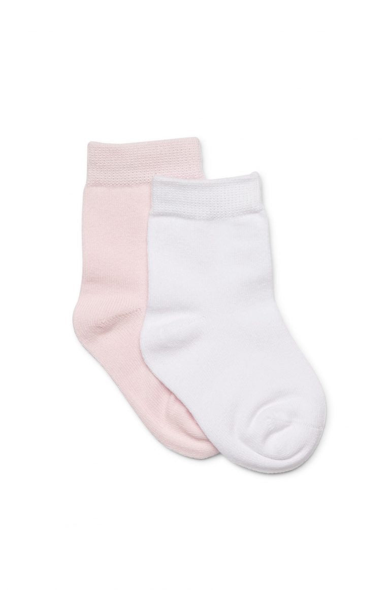 2PK Socks Pink & White