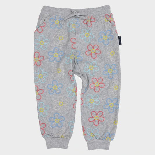 Flower Print Pant Grey