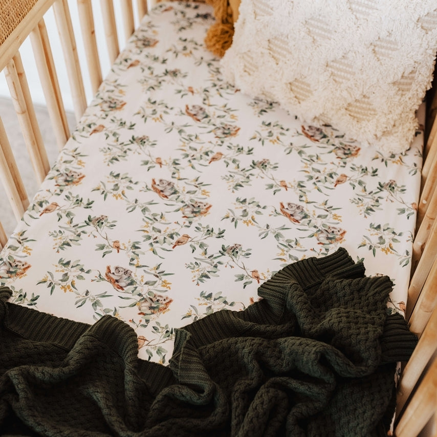 Olive Knit Baby Blanket