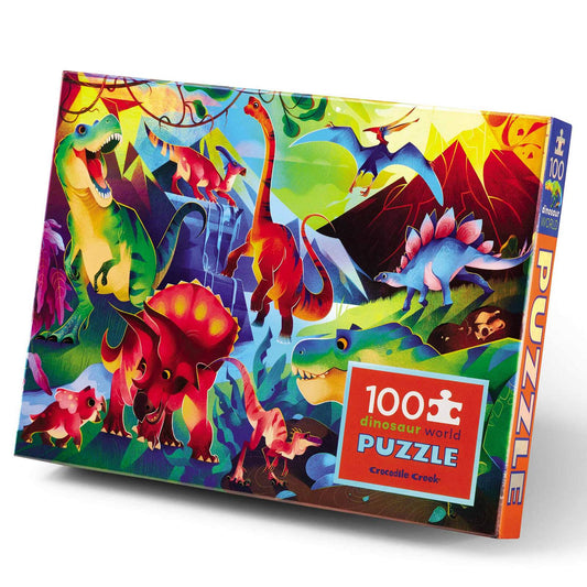 Floor Puzzle 100pc Holographic - Dinosaur World