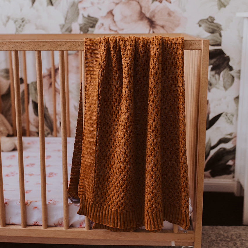 Bronze Knit Baby Blanket