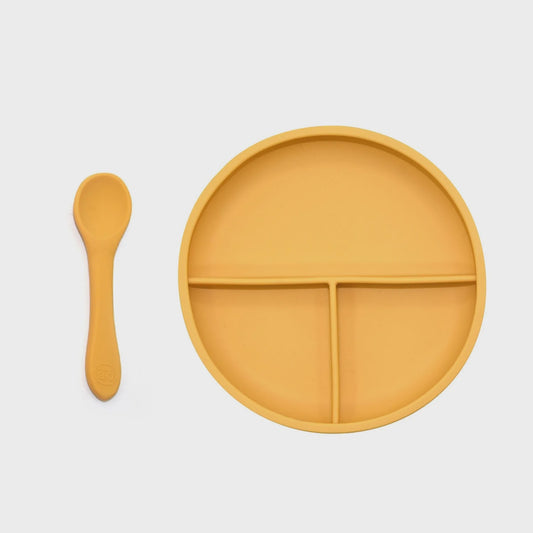Suction Plate & Spoon Mango