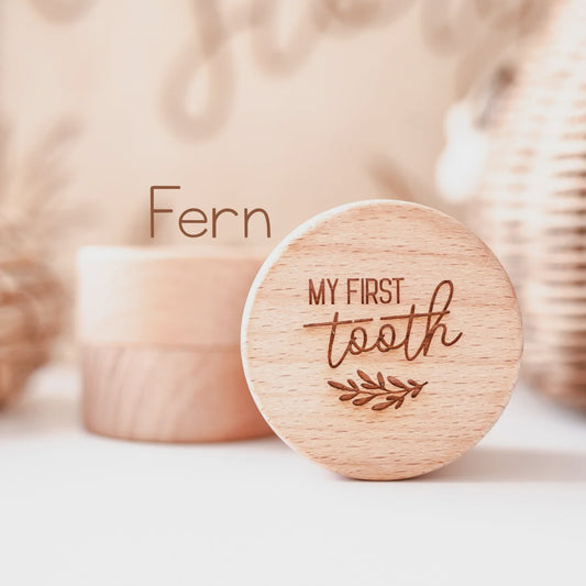 Wooden Trinket Box - My First Tooth