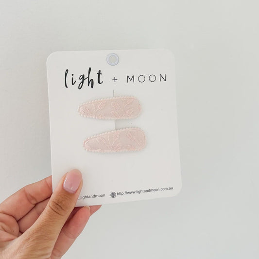 Peach Leaf Cotton Snap Clips