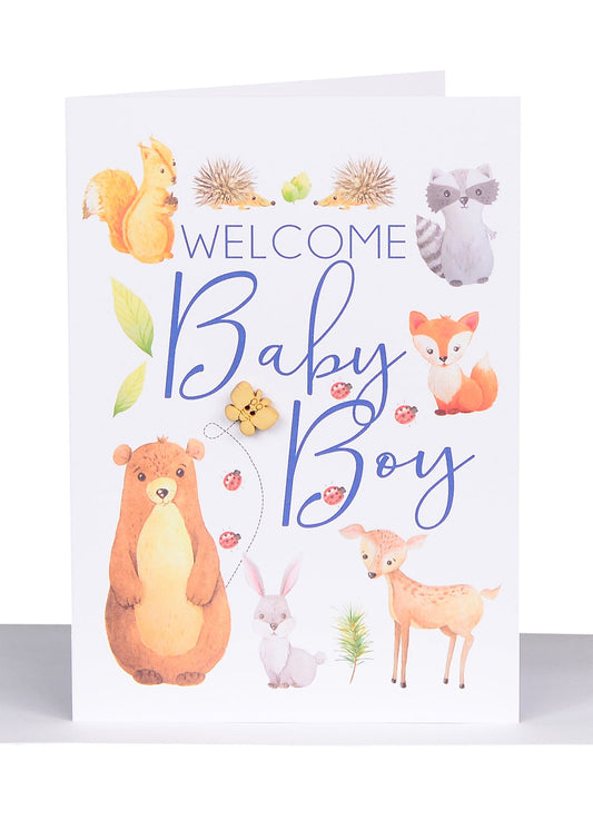 Baby Boy Forest Lrg Card