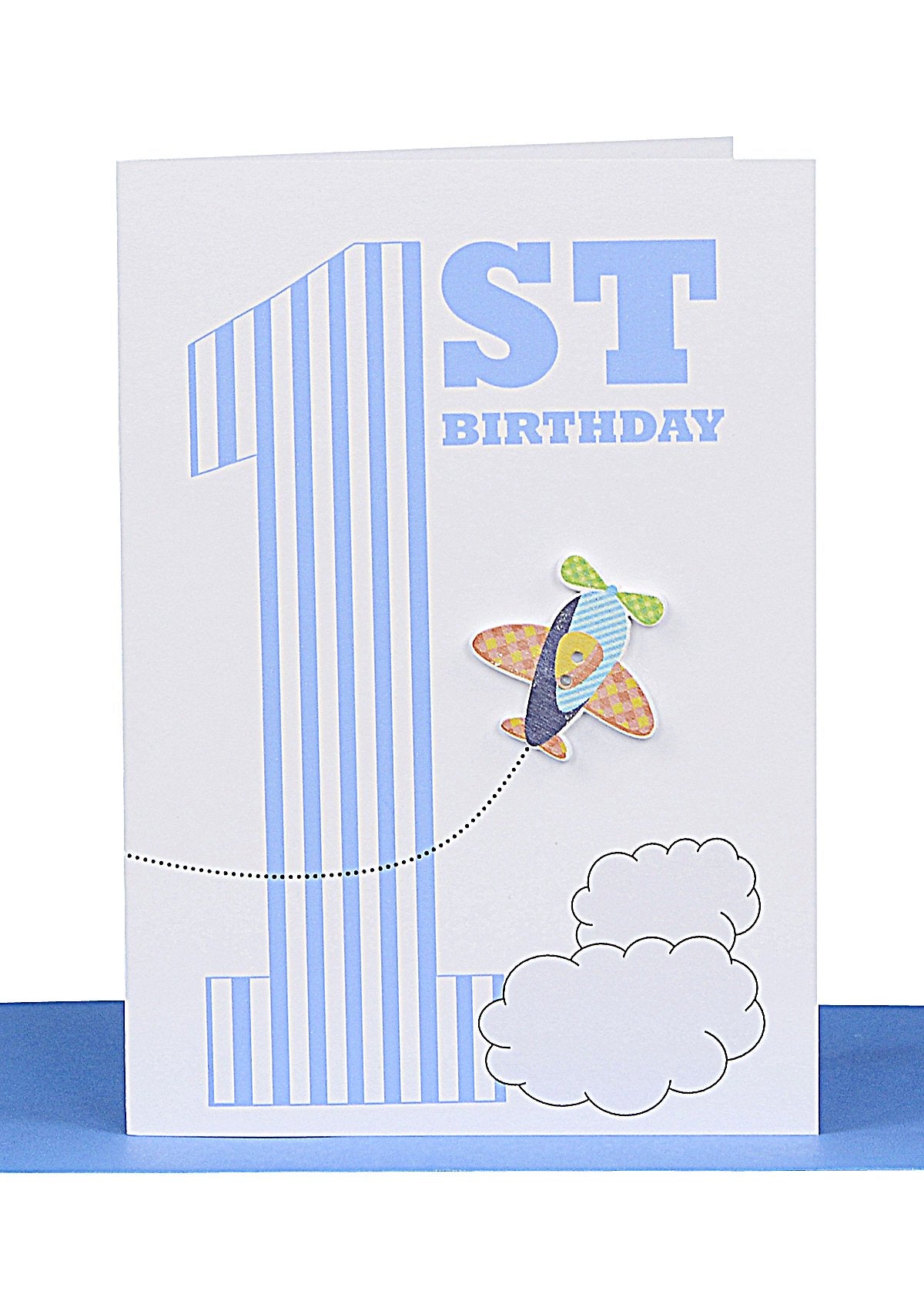 1st Birthday Aeroplane Lrg Card