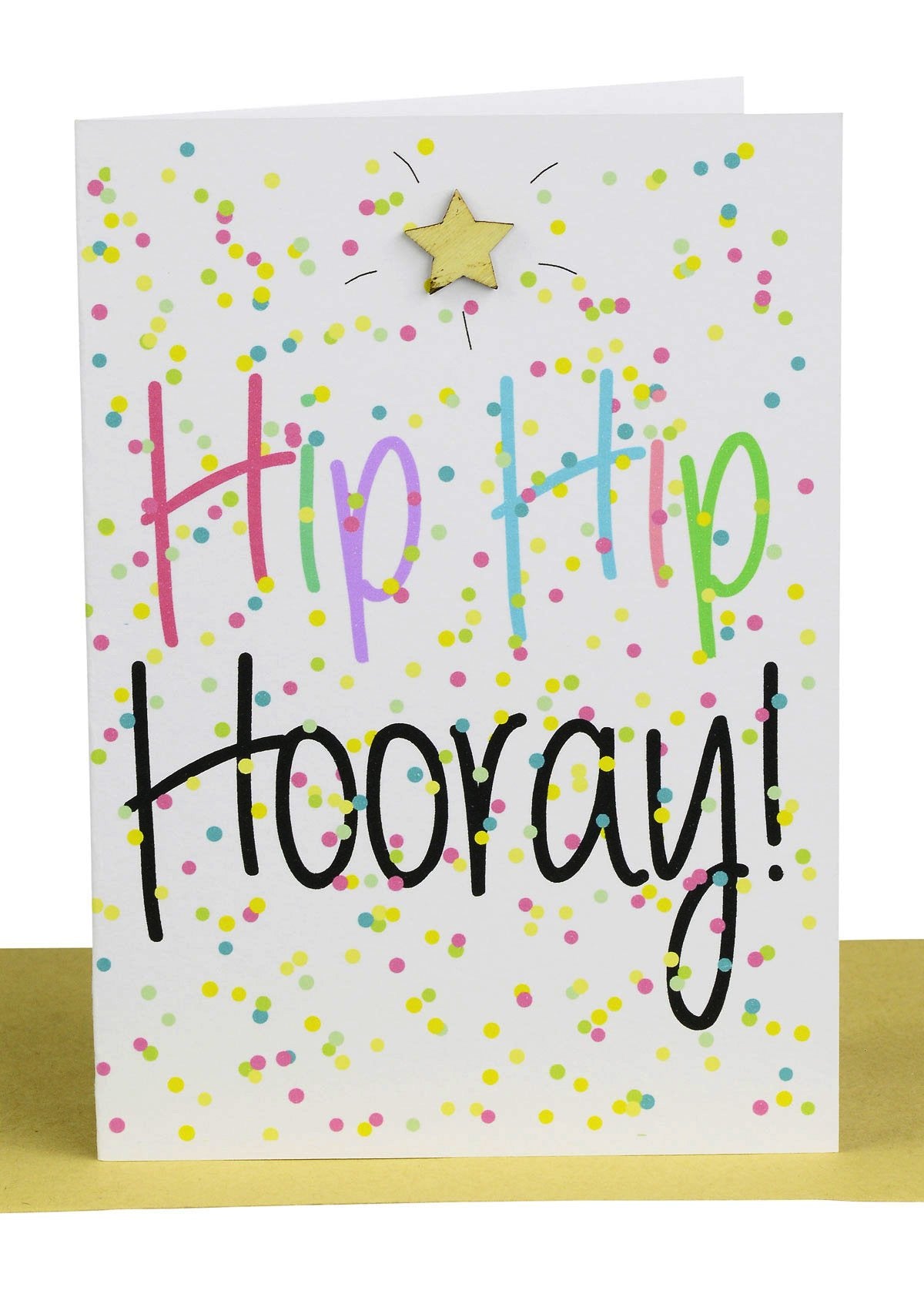 Hip Hip Hooray Confetti Lge Card