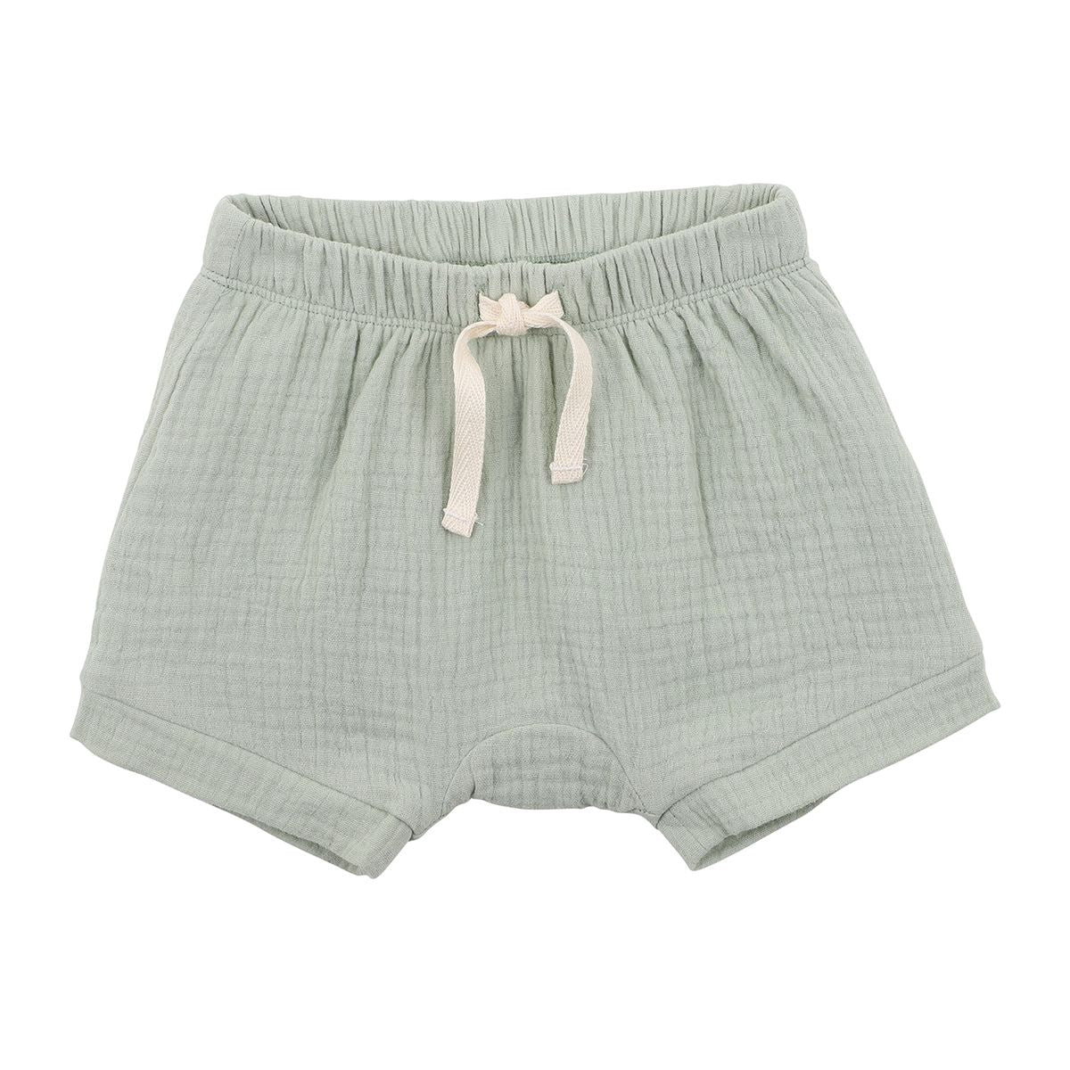 Green Crinkle Shorts