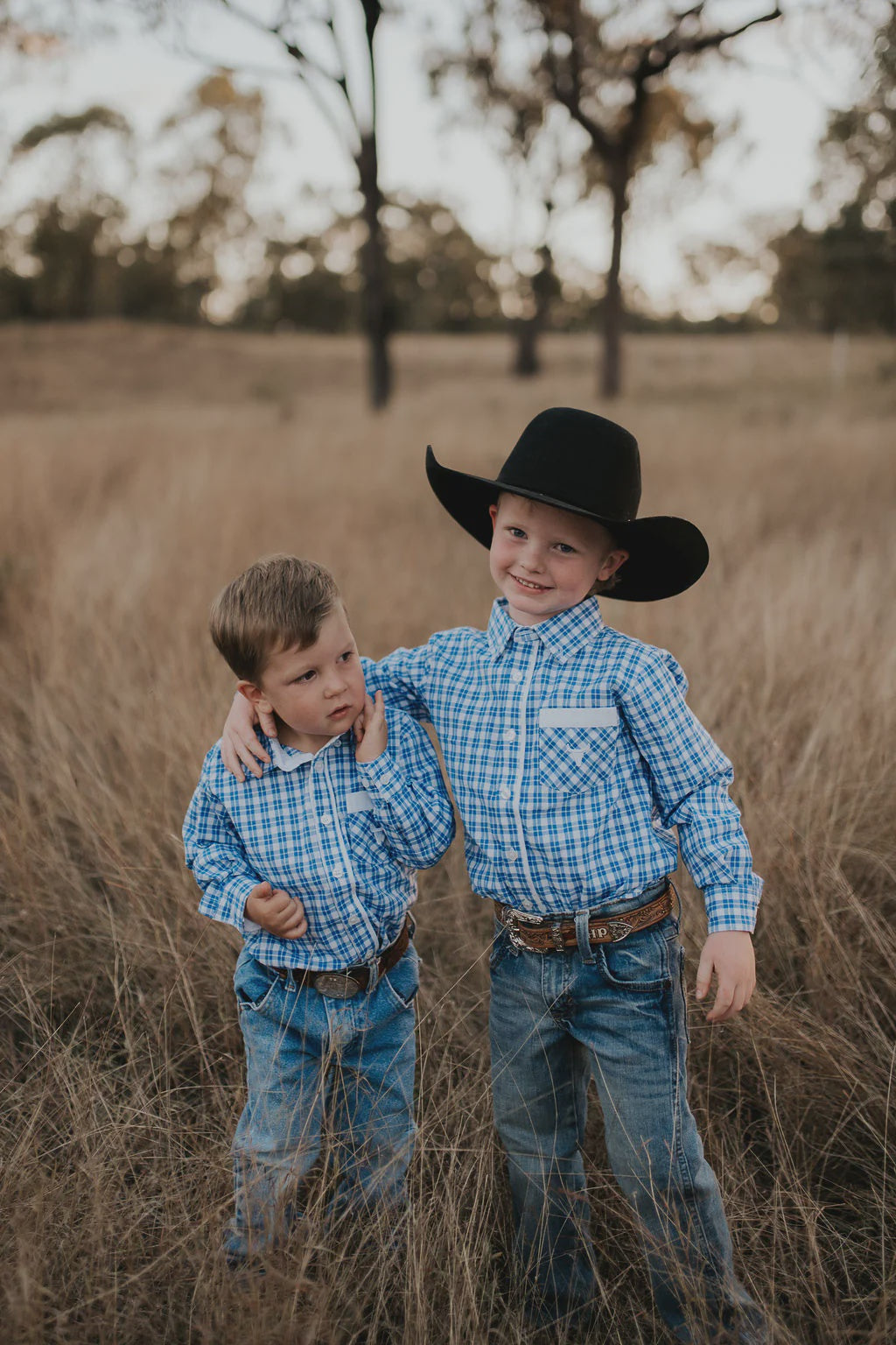 Charlie Checked Blue Long Sleeve Shirt