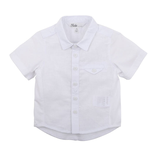 Edward Knit Linen Shirt White