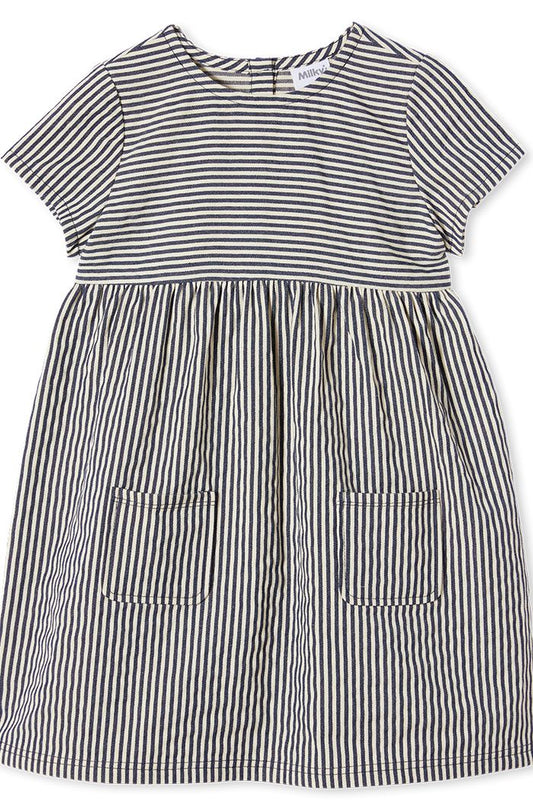 Stripe Dress Blue/Natural