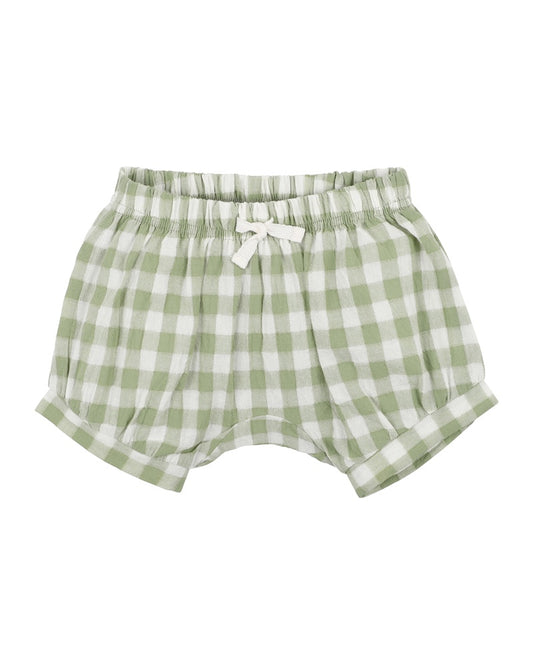 Green Gingham Short