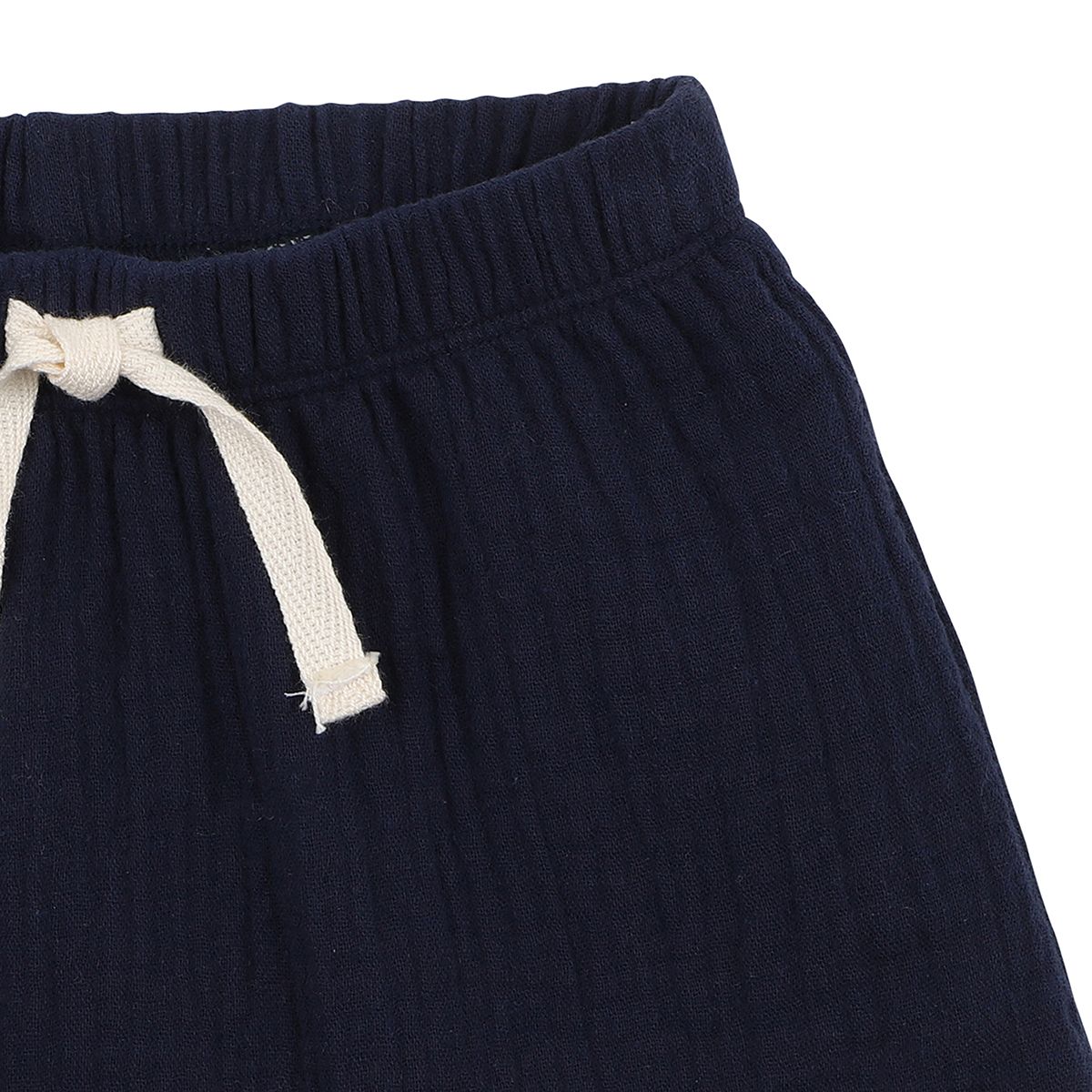 Navy Crinkle Short