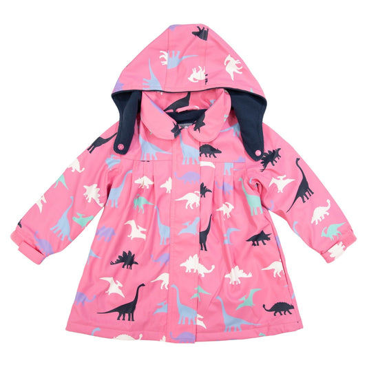 Dino Colour Changing Raincoat Hot Pink