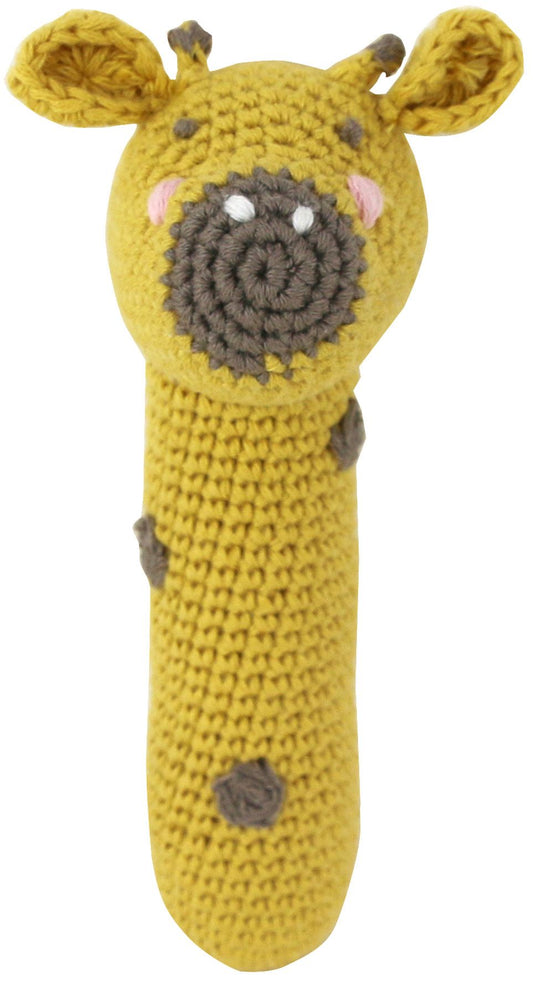 Crochet Giraffe Stick Rattle