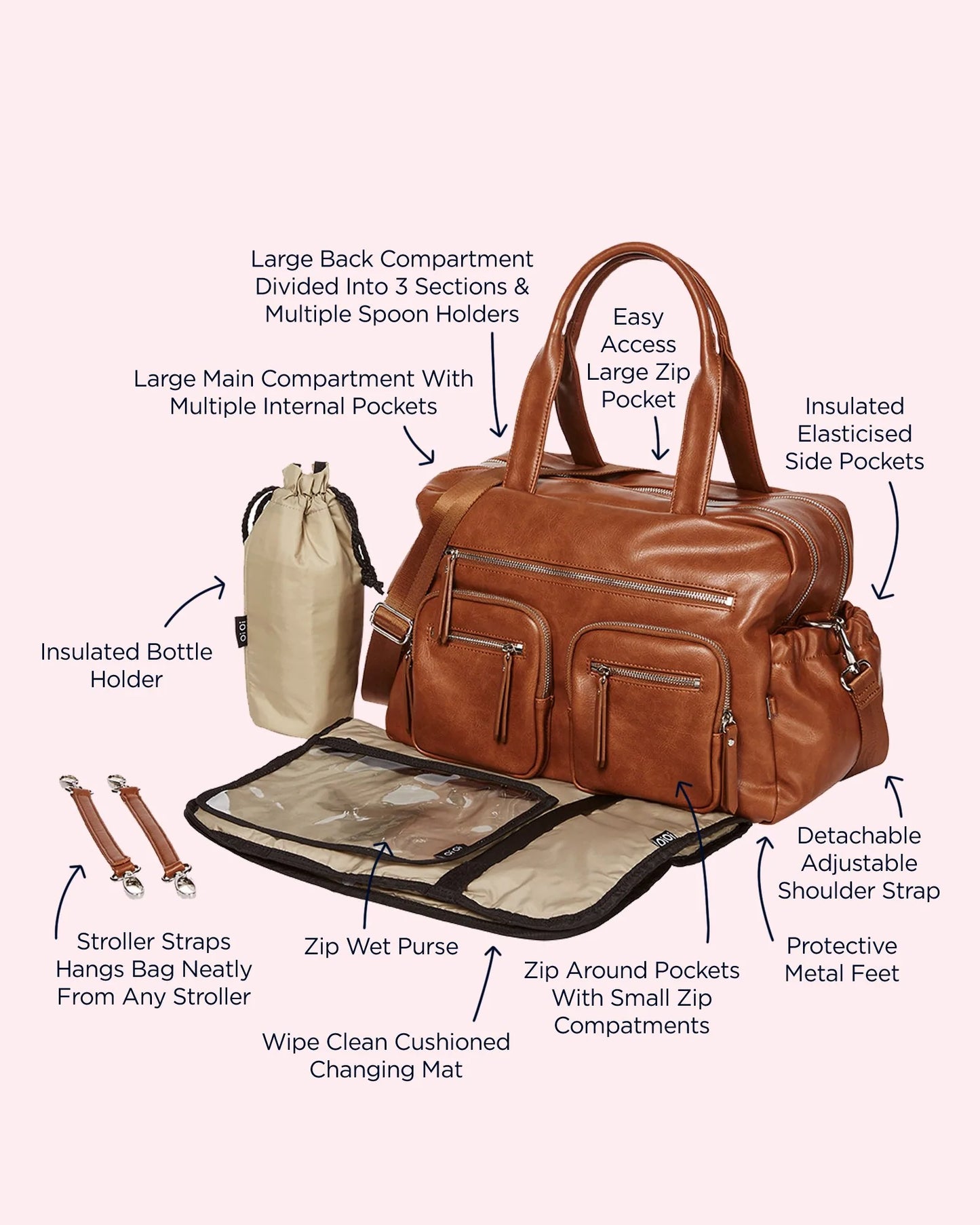 Carry All Tan Faux Leather