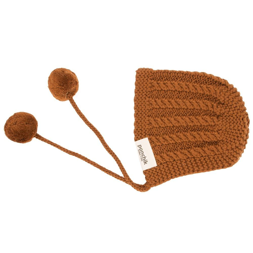 Knitted Bonnet - Maple Syrup