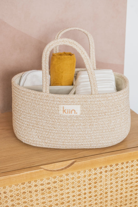 Cotton Rope Nappy Change Organiser
