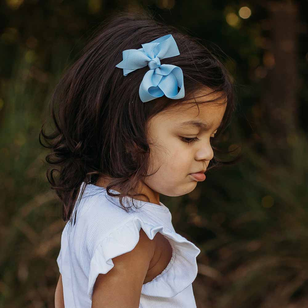 Baby Blue Bow Hair Clip