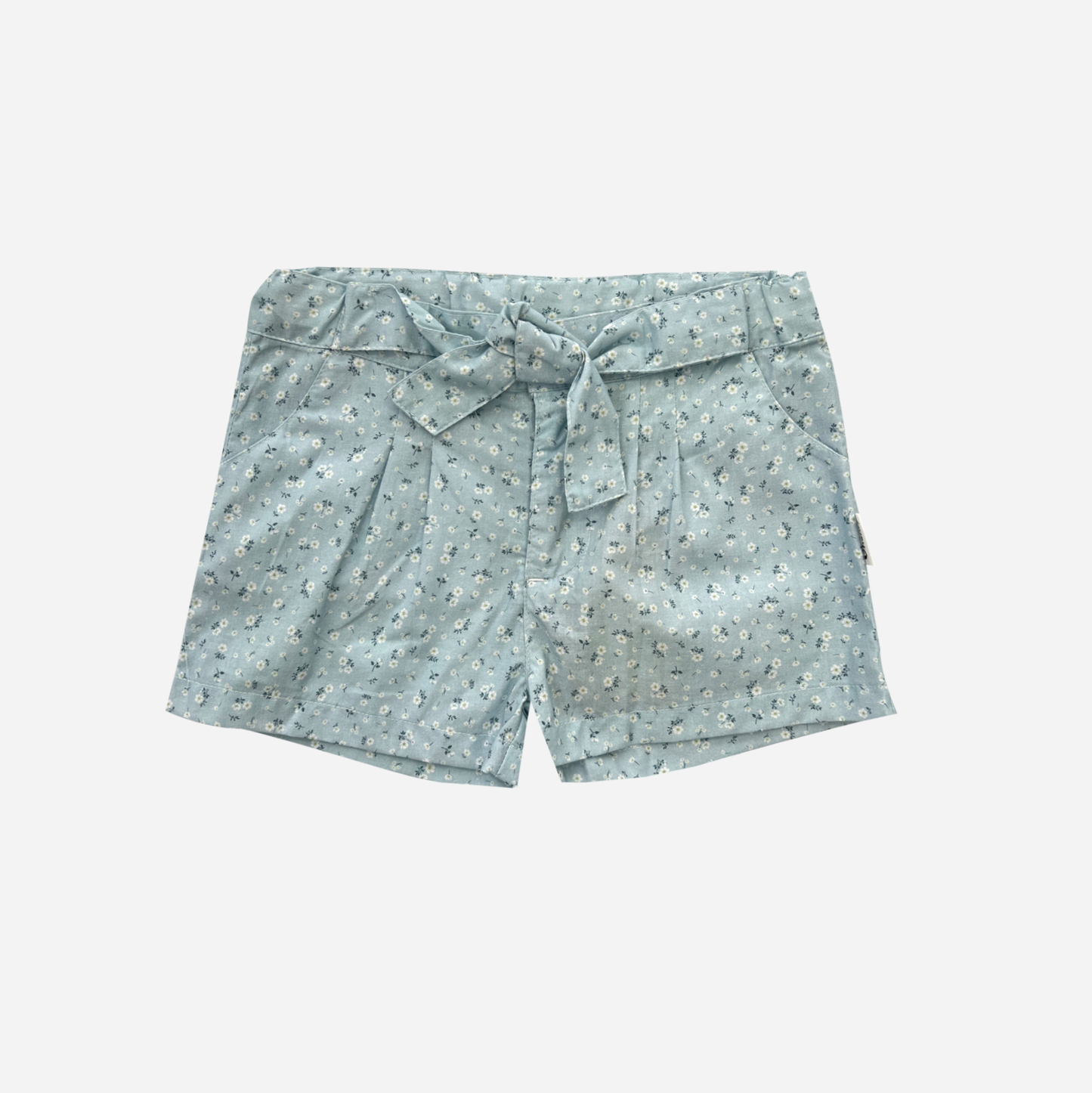 Girls Tie Waist Shorts Pansy Blue