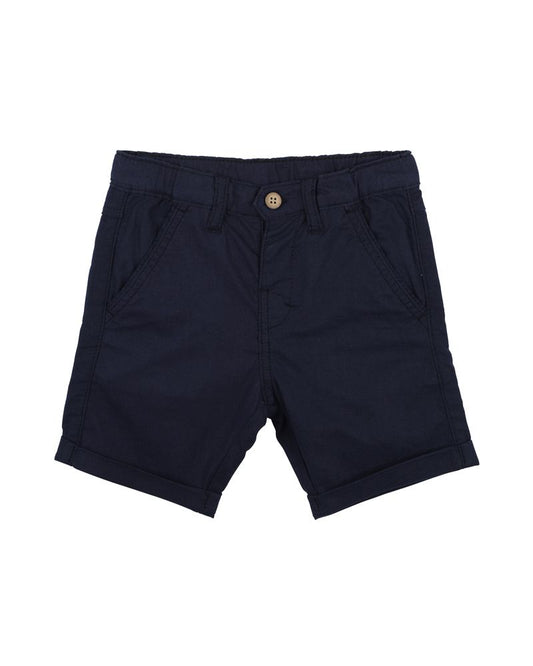 Navy Linen Blend Short