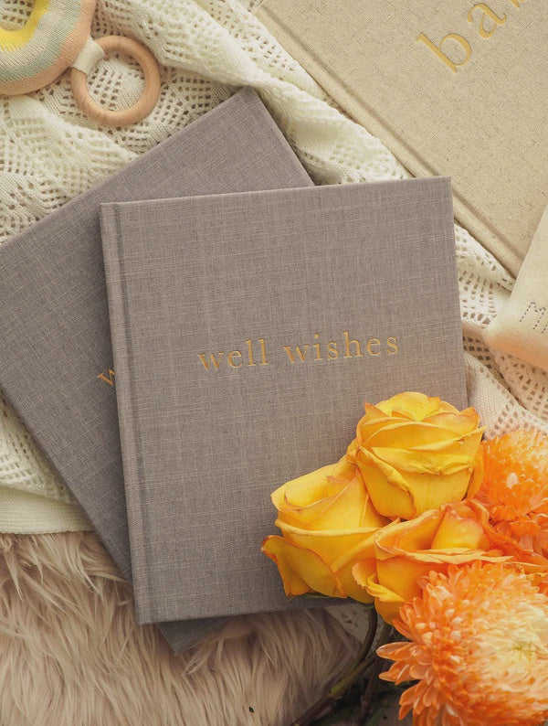 Well Wishes Guest Book Grey